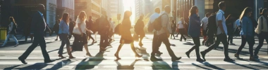 people crossing the road